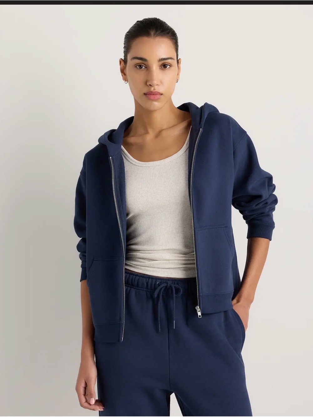 Quince Everyday Fleece Zip Hoodie